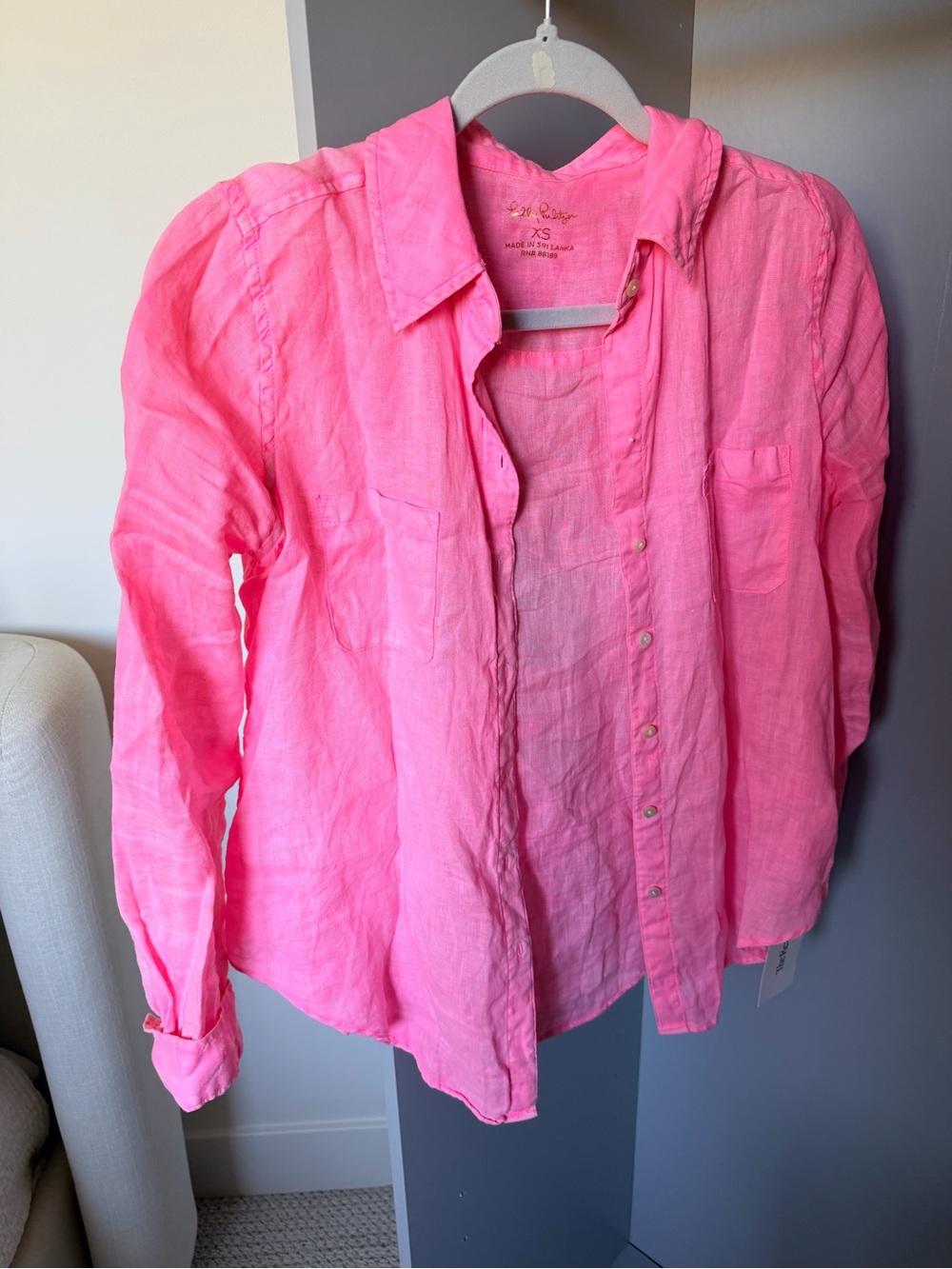 Lilly Pulitzer Hot Pink Button-Down Shirt